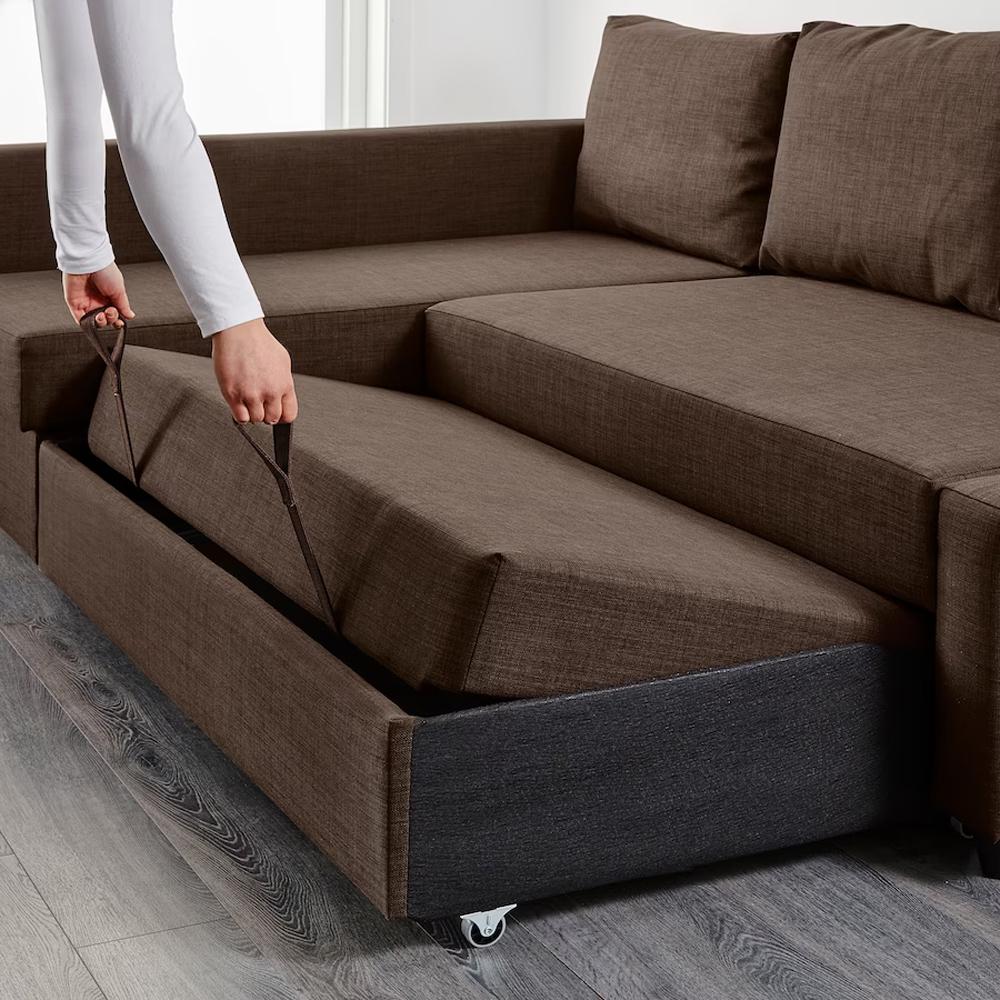  Угловой диван Фрихетэн brown ИКЕА (IKEA)  изображение товара