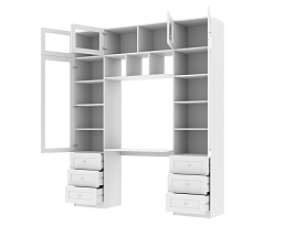 Изображение товара Книжный шкаф Билли 365 white ИКЕА (IKEA) с рабочим местом на сайте adeta.ru