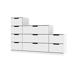 Изображение товара Комод Нордли 42 white ИКЕА (IKEA) на сайте adeta.ru